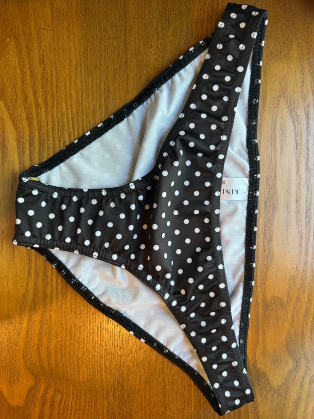 New Kiniki tan through polka dot bikini bottoms